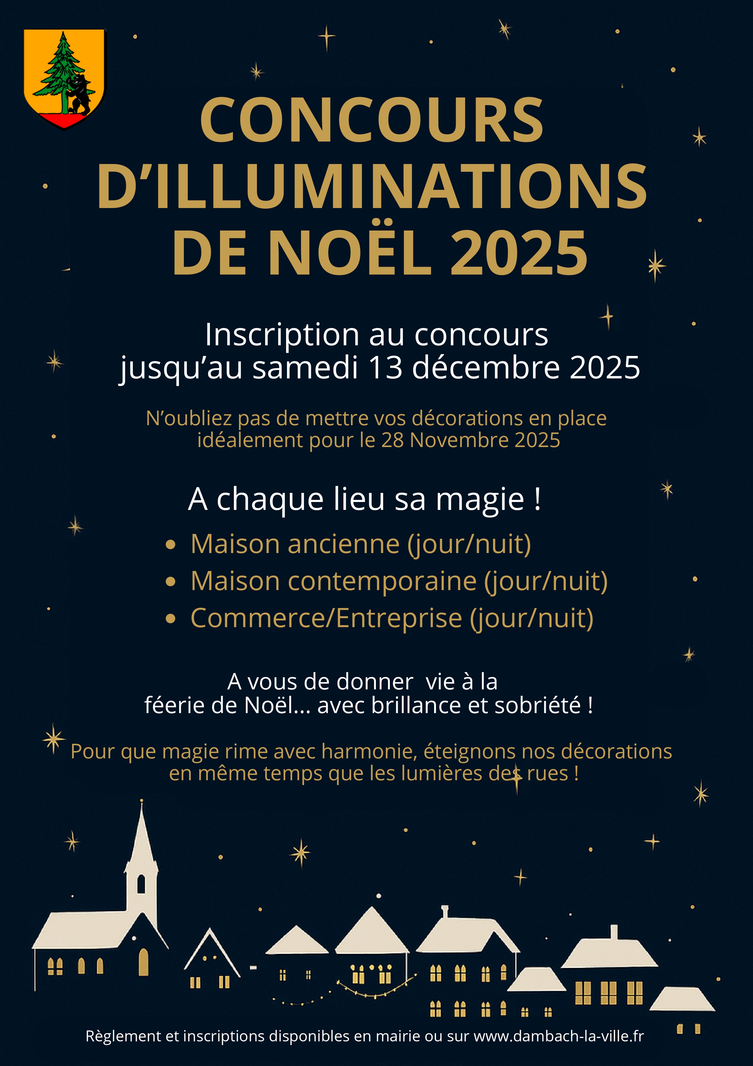 Règlement et inscriptions Concours de décorations de Noël 2025